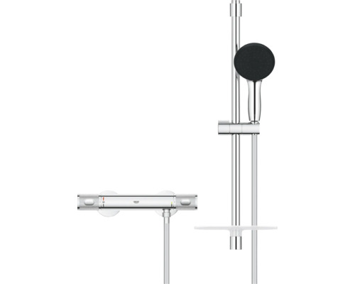 Duscharmatur mit Handbrause und Brausestange