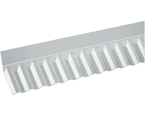 Gutta Acryl Wandanschluss Trapez 76/18 klar 1045 mm x 150 mm Graue Lichtleiste für Innenräume