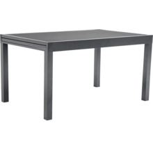 Rechteckiger Gartentisch mit Metallgestell und Tischplatte