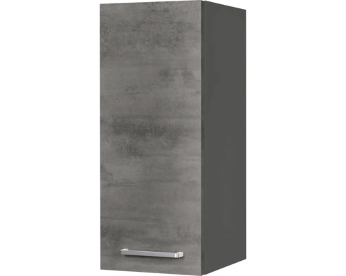 NOBILIA Hängeschrank Industrial BxTxH 30 x 35 x 72 cm beton schiefergrau matt vormontiert Anschlag links 4004539040809