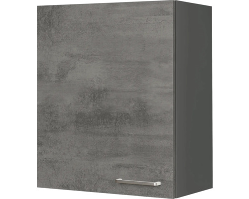 NOBILIA Hängeschrank Industrial BxTxH 60 x 35 x 72 cm beton schiefergrau matt vormontiert Anschlag links