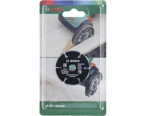 Bosch Multi Wheel aus Karbid, 50 x 10 Millimeter, zum Schneiden von Holz, Kunststoff und Gipskarton