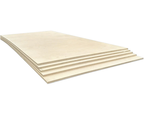 Palette Multiplexplatte Birke BB/BB 1250x2500x18 mm = 5 Platten Stapel roher Furniersperrholzplatten