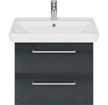 Badmöbel-Set Pelipal Sunline 105 BxHxT 69 x 56 x 48,5 cm Frontfarbe anthrazit mit Keramik-Waschtisch und Waschtischunterschrank