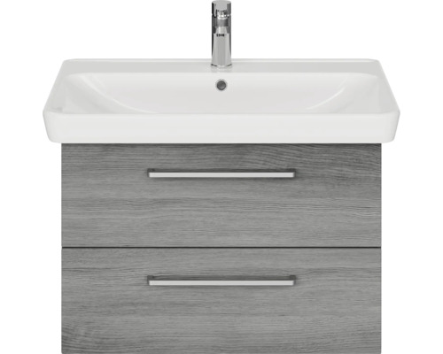 Waschtischunterschrank mit Waschbecken und zwei Schubladen