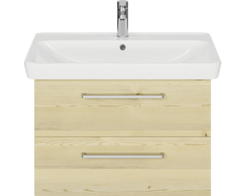 Waschtischkombination mit zwei Schubladen und einem Aufsatzwaschbecken