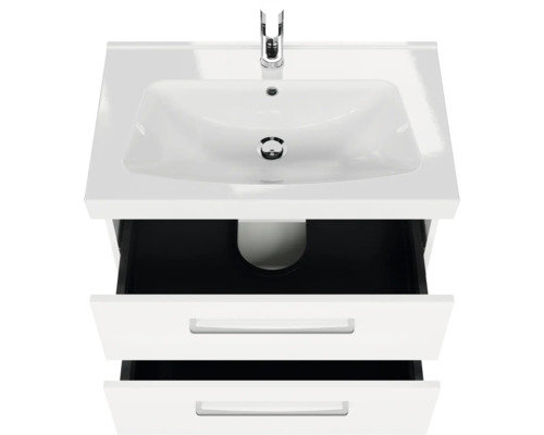 Waschtischunterschrank mit zwei Schubladen und Waschbecken