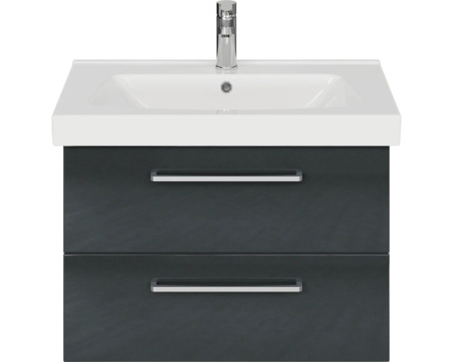 Waschtischunterschrank mit zwei Schubladen und Aufsatzwaschbecken