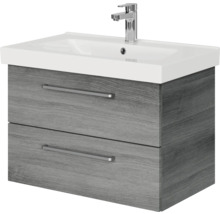 Waschtischunterschrank mit zwei Schubladen und Aufsatzwaschbecken