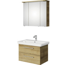 Badezimmer Set mit Spiegelschrank und Waschtischunterschrank