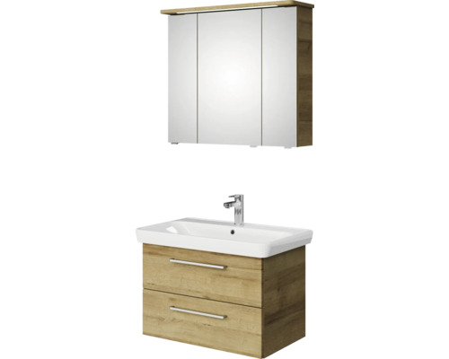 Badezimmer Set mit Spiegelschrank und Waschtischunterschrank