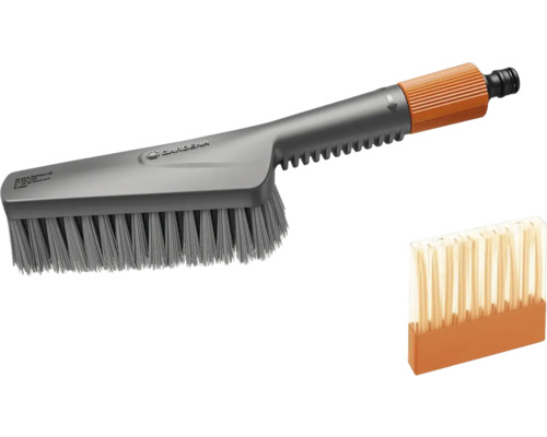 Gardena Waschbürste mit Wasseranschluss und Reinigungsbürste