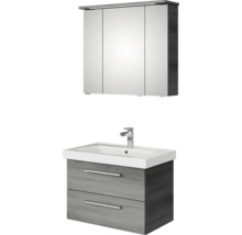 Badezimmer-Set mit Waschtischunterschrank und Spiegelschrank