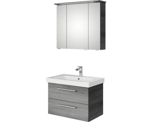 Badezimmer-Set mit Waschtischunterschrank und Spiegelschrank