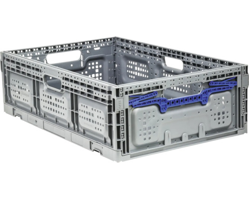 Klappbox Industrial 600x185x400 mm grau/blau Klappbox Industrial 600x185x400 mm grau/blau