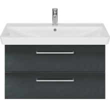 Badmöbel-Set Pelipal Sunline 105 BxHxT 96 x 56 x 48,5 cm Frontfarbe anthrazit mit Keramik-Waschtisch und Waschtischunterschrank