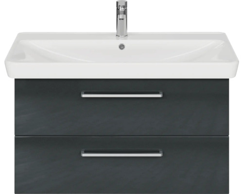 Waschtischunterschrank mit Waschbecken und zwei Schubladen