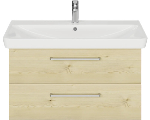 Waschtischunterschrank mit zwei Schubladen und Waschbecken