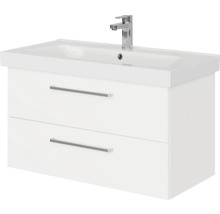 Waschtischunterschrank mit zwei Schubladen und Aufsatzwaschbecken
