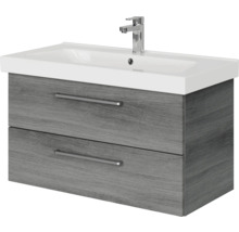 Waschtischunterschrank mit zwei Schubladen, Waschbecken und Armatur
