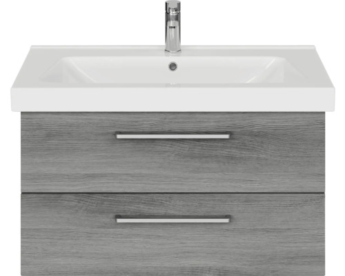 Waschtischunterschrank mit Waschbecken und zwei Schubladen