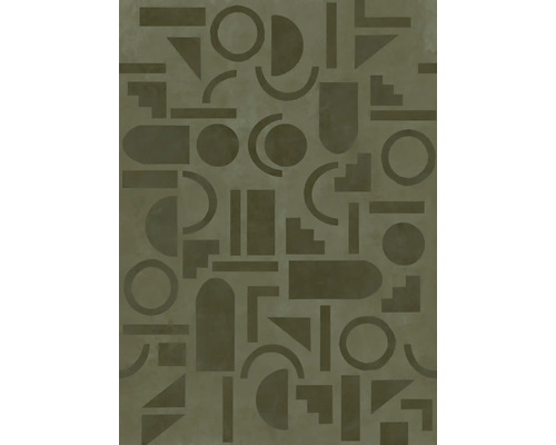 Fototapete Vlies LOOKS 121030 Geo grün 4-tlg. 200 x 270 cm Tapete mit geometrischen Formen