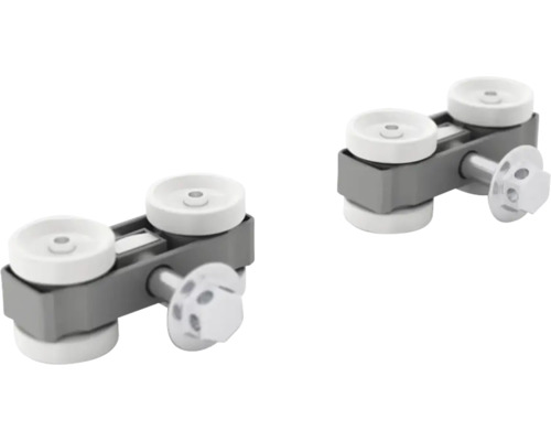 Zwei Schiebetürrollen für Schiebetürsysteme