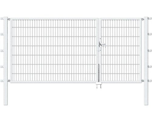 Doppeltor ALBERTS Flexo 100+200 x 140 cm 6/5/6 Rahmen 40x40 inkl. Pfosten 8 x 8 cm feuerverzinkt