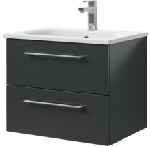 Badmöbel-Set Pelipal Sunline 121 BxHxT 61 x 50 x 46 cm Frontfarbe anthrazit mit Mineralguss-Waschtisch und Waschtischunterschrank