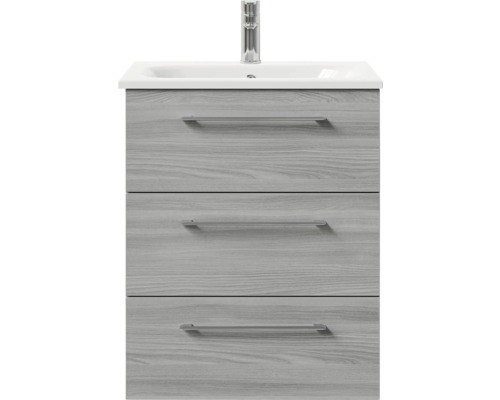 Waschtischunterschrank mit drei Schubladen und Waschbecken