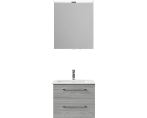 Waschtisch mit Spiegel, Waschbecken und zwei Schubladen für Badezimmer