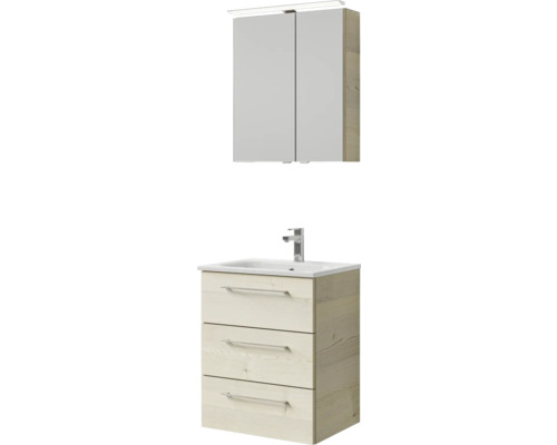 Badmöbel-Set Pelipal Sunline 121 BxHxT 61 x 200 x 46 cm Frontfarbe Polar Pinie mit Mineralguss-Waschtisch Waschtischunterschrank 3 Schubkästen und Spiegelschrank mit LED-Beleuchtung Badmöbel-Set Pelipal Sunline 121 BxHxT 61 x 200 x 46 cm Frontfarbe Polar Pinie mit Mineralguss-Waschtisch Waschtischunterschrank 3 Schubkästen und Spiegelschrank mit LED-Beleuchtung