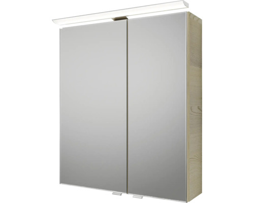 Spiegelschrank mit zwei Türen und Beleuchtung