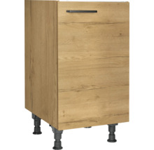 NOBILIA Spülenschrank Natur BxTxH 45 x 58 x 87 cm eiche sierra matt vormontiert Anschlag rechts 4004539042551
