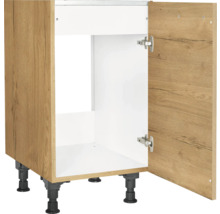 NOBILIA Spülenschrank Natur BxTxH 45 x 58 x 87 cm eiche sierra matt vormontiert Anschlag rechts 4004539042551