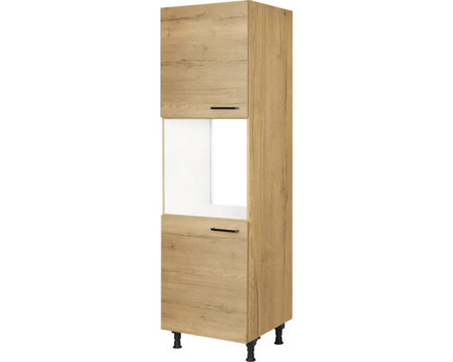 NOBILIA Backofenhochschrank mit Tür Natur BxTxH 60 x 58 x 217 cm Frontfarbe eiche sierra matt Korpusfarbe eiche sierra Anschlag links montiert