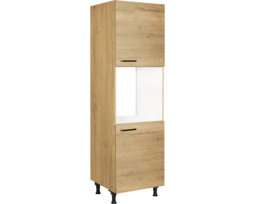 NOBILIA Backofenhochschrank mit Tür Natur BxTxH 60 x 58 x 217 cm Frontfarbe eiche sierra matt Korpusfarbe eiche sierra Anschlag rechts montiert