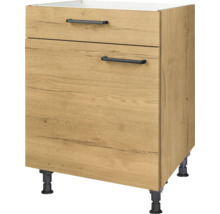 NOBILIA Kochfeldumbauschrank Natur BxTxH 60 x 58 x 87 cm eiche sierra matt vormontiert Anschlag links 4004539042636