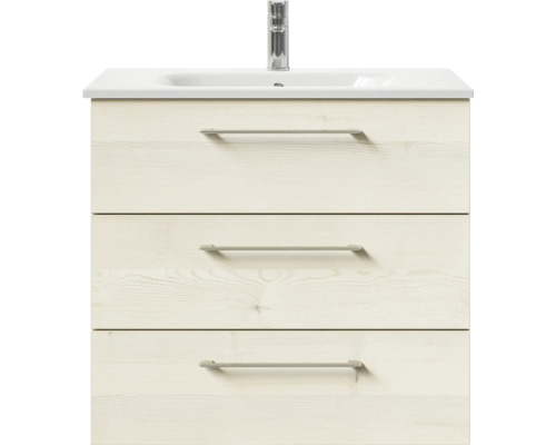 Waschtischunterschrank mit drei Schubladen und Waschbecken