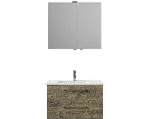 Waschtischkombination mit Spiegelschrank für Badezimmer