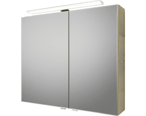 Badezimmerschrank mit Spiegeltüren und Beleuchtung