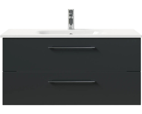 Waschtischunterschrank mit zwei Schubladen, Waschbecken und Armatur