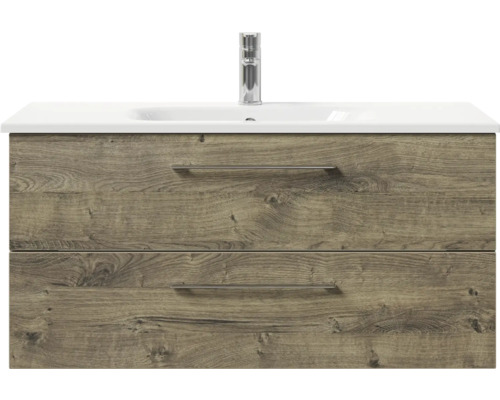 Waschtischunterschrank mit zwei Schubladen und Waschbecken