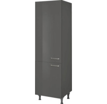 NOBILIA Vorratsschrank Urban BxTxH 60 x 58 x 217 cm schiefergrau hochglanz vormontiert Anschlag links 4004539050594