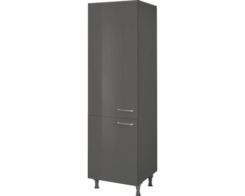 NOBILIA Vorratsschrank Urban BxTxH 60 x 58 x 217 cm schiefergrau hochglanz vormontiert Anschlag links 4004539050594