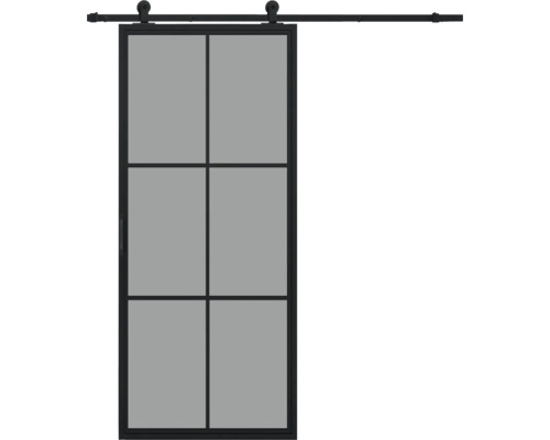 Perura Schiebetür Komplett-Set Jarn 03 Grey 100x2150 mm inkl. Laufschiene mit Rolle,Griff-Set