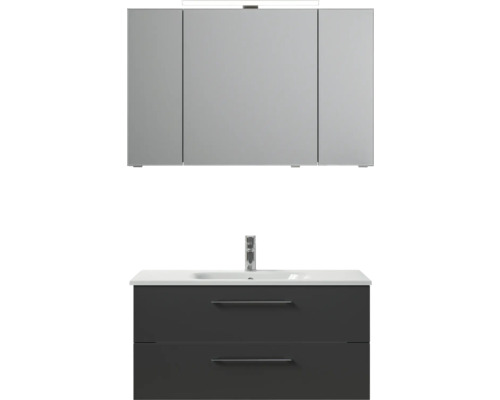 Waschtischunterschrank mit Waschbecken und Spiegelschrank für das Badezimmer