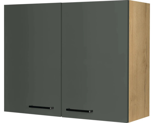 NOBILIA Hängeschrank Urban BxTxH 90 x 35 x 72 cm Frontfarbe mineralgrün matt Korpusfarbe eiche sierra