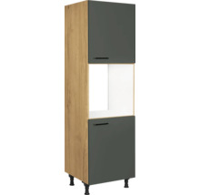 Küchenhochschrank mit zwei Türen und offenem Fach