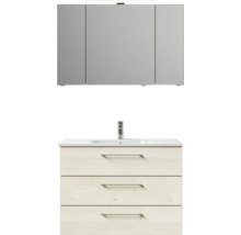 Badezimmer Waschtischkombination mit Spiegelschrank und drei Schubladen